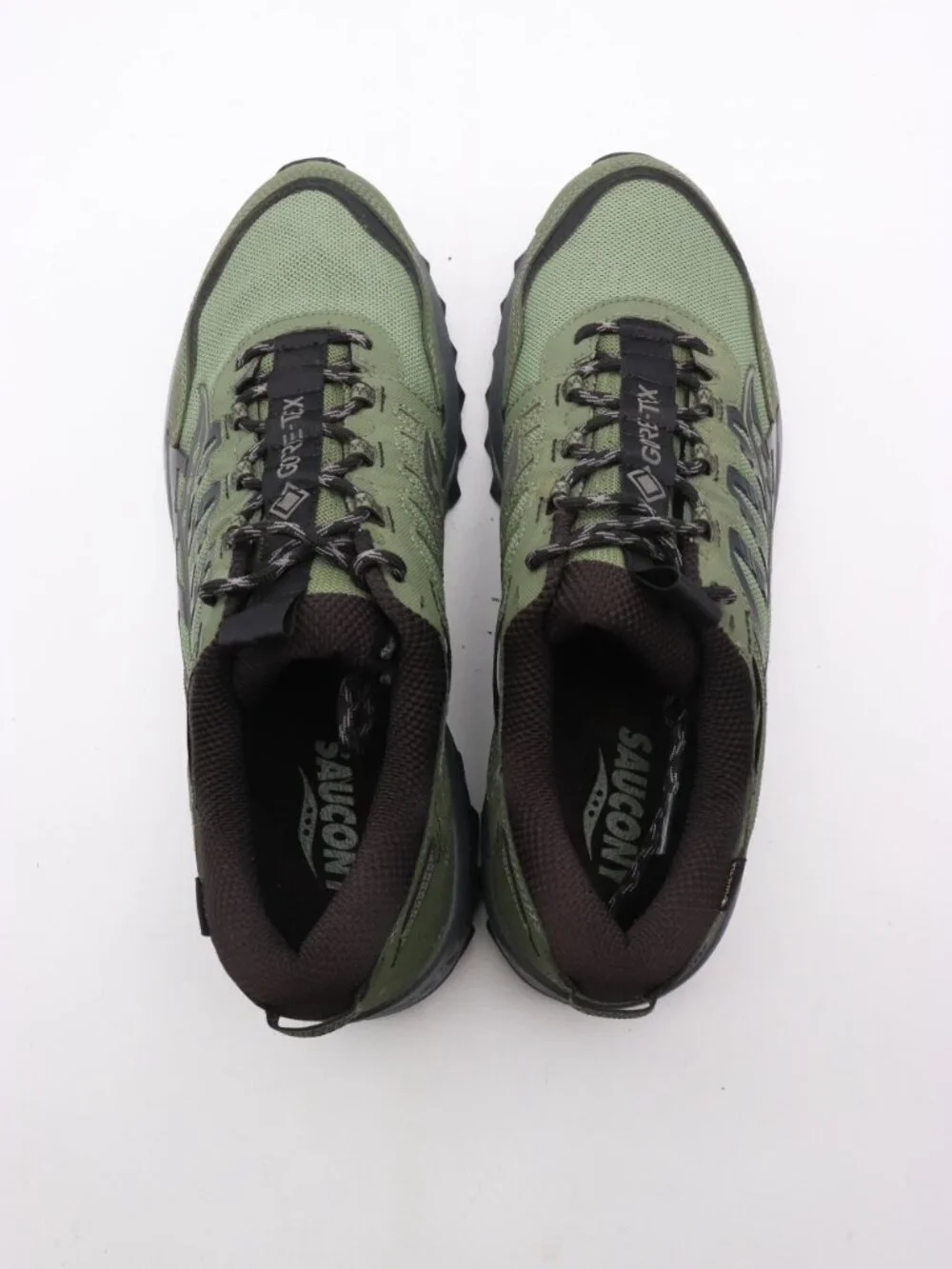 Saucony Grid Peak GTX Men's Size 13 Trail Running Shoes Green Black S70849-2